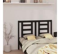 vidaXL Hoofdbord 126x4x100 cm massief grenenhout zwart818814 Noir G
