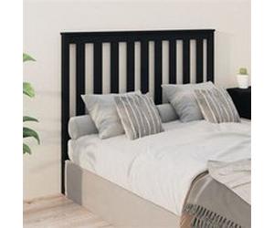 vidaXL Hoofdbord 126x6x101 cm massief grenenhout zwart818514 Noir G