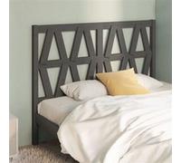 vidaXL Hoofdbord 146x4x100 cm massief grenenhout grijs818622 Gris G