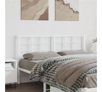 vidaXL Hoofdbord 150 cm metaal wit355644 Blanc G