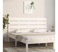 vidaXL Hoofdbord 150x3x80 cm massief grenenhout wit821348 Blanc G