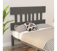 vidaXL Hoofdbord 153,5x3x81 cm massief grenenhout grijs819127 Gris G