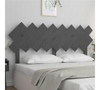 vidaXL Hoofdbord 159,5x3x80,5 cm massief grenenhout grijs819232 Gris G