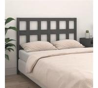 vidaXL Hoofdbord 165,5x4x100 cm massief grenenhout grijs818932 Gris G