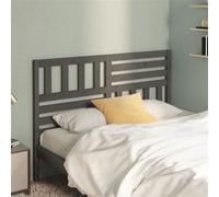 vidaXL Hoofdbord 166x4x100 cm massief grenenhout grijs814156 Gris G