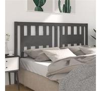 vidaXL Hoofdbord 166x4x100 cm massief grenenhout grijs818682 Gris G