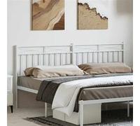vidaXL Hoofdbord 180 cm metaal wit373776 Blanc G