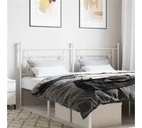 vidaXL Tête de lit métal blanc 180 cm