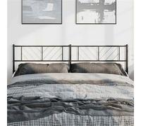 vidaXL Hoofdbord 180 cm metaal zwart372215 Noir G