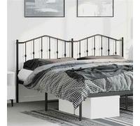 vidaXL Hoofdbord 180 cm metaal zwart373825 Noir G