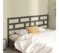 vidaXL Hoofdbord 186x4x100 cm massief grenenhout grijs814211 Gris G