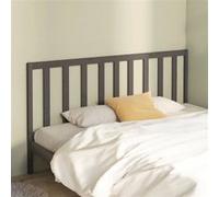 vidaXL Hoofdbord 186x4x100 cm massief grenenhout grijs817757 Gris G