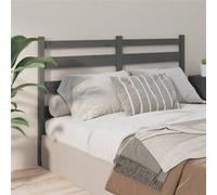 vidaXL Hoofdbord 186x4x100 cm massief grenenhout grijs818437 Gris G