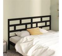 vidaXL Hoofdbord 186x4x100 cm massief grenenhout zwart814213 Noir G