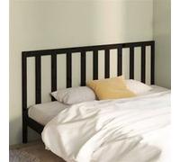 vidaXL Hoofdbord 186x4x100 cm massief grenenhout zwart817759 Noir G