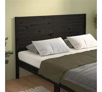 vidaXL Hoofdbord 186x4x100 cm massief grenenhout zwart819039 Noir G