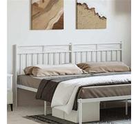 vidaXL Hoofdbord 193 cm metaal wit373777 Blanc G