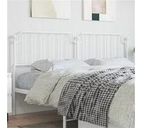 Vidaxl Tête De Lit Métal Blanc 200 Cm Blanc