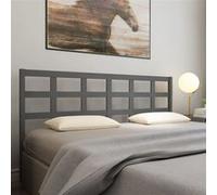 Hoofdbord 205,5x4x100 cm massief grenenhout grijs817912