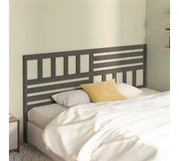 vidaXL Hoofdbord 206x4x100 cm massief grenenhout grijs814166 Gris G