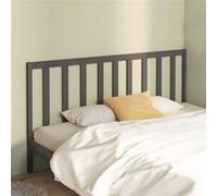 vidaXL Hoofdbord 206x4x100 cm massief grenenhout grijs817712 Gris G