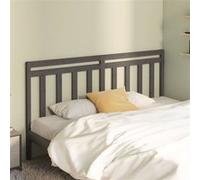 Hoofdbord 206x4x100 cm massief grenenhout grijs817812