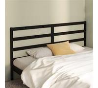 vidaXL Hoofdbord 206x4x100 cm massief grenenhout zwart817664 Noir G