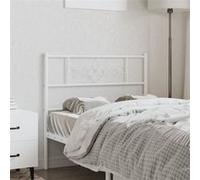 vidaXL Hoofdbord 75 cm metaal wit355342 Blanc G