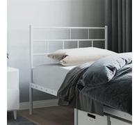 vidaXL Hoofdbord 75 cm metaal wit355734 Blanc G