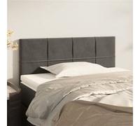 vidaXL Hoofdbord 80x5x78/88 cm fluweel donkergrijs346013 Gris foncé G
