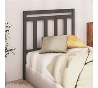 vidaXL Hoofdbord 81x4x100 cm massief grenenhout grijs814071 Gris G