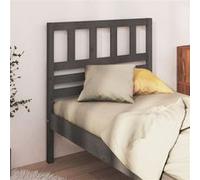 vidaXL Hoofdbord 81x4x100 cm massief grenenhout grijs814121 Gris G