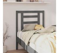 Vidaxl Tête De Lit Gris 81x4x100 Cm Bois Massif De Pin Marron