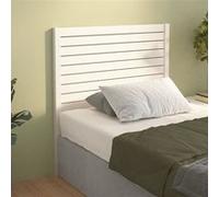 vidaXL Tête de lit Accessoire meuble chambre Bois massif de pin Blanc 81x4x100 cm