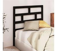 Vidaxl Tête De Lit Noir 81x4x100 Cm Bois Massif De Pin Marron