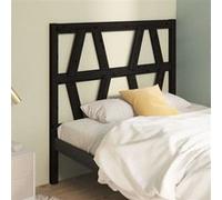 Vidaxl Tête De Lit Noir 81x4x100 Cm Bois Massif De Pin Marron
