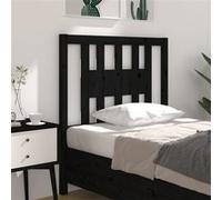 Vidaxl Tête De Lit Noir 81x4x100 Cm Bois Massif De Pin Marron