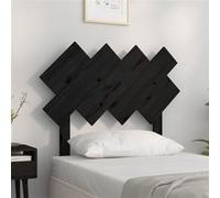 vidaXL Hoofdbord 92x3x81 cm massief grenenhout zwart819204 Noir G
