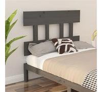 vidaXL Hoofdbord 93,5x3x81 cm massief grenenhout grijs819102 Gris G