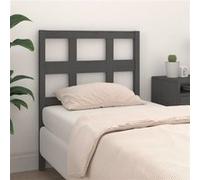 vidaXL Hoofdbord 95,5x4x100 cm massief grenenhout grijs818902 Gris G