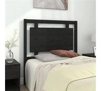 vidaXL Hoofdbord 95,5x4x100 cm massief grenenhout zwart817924 Noir G