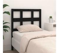 vidaXL Hoofdbord 95,5x4x100 cm massief grenenhout zwart818904 Noir G