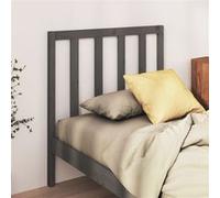 vidaXL Tête de Lit Meuble de Chambre à Coucher Accessoire de Lit Simple Tête de Cadre de Lit Intérieur Gris 95x4x100 cm Bois Massif de Pin Gris