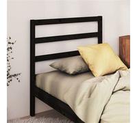 Vidaxl Tête De Lit Noir 95x4x100 Cm Bois Massif De Pin Marron