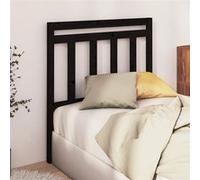 vidaXL Hoofdbord 96x4x100 cm massief grenenhout zwart814078 Noir G