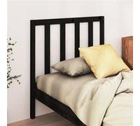 Vidaxl Tête De Lit Noir 96x4x100 Cm Bois Massif De Pin Marron