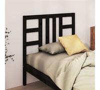 vidaXL Hoofdbord 96x4x100 cm massief grenenhout zwart817824 Noir G