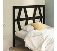 vidaXL Hoofdbord 96x4x100 cm massief grenenhout zwart818604 Noir G