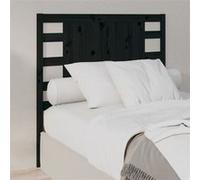Tête de lit Noir 96x4x100 cm Bois massif de pin