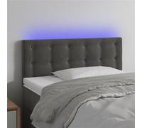 Vidaxl Tête De Lit À Led Gris Foncé 100x5x78/88 Cm Velours Gris